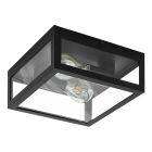 Skleněné moderní stropní světlo do koupelny černé, Amadou, IP44