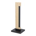Dřevěná rustikální stolní lampa černá, Ludovica, 6W, LED 3000 K, s vypínačem