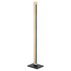 Dřevěná rustikální stojací lampa černá, Ludovica, 22W, LED 3000 K, s vypínačem