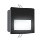 Hliníkové moderní vestavěné venkovní nástěnné svítidlo černé, Luigino, 3,7W, LED 4000 K, IP65