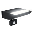 Hliníkové moderní venkovní nástěnné světlo se senzorem pohybu černé, Samuel, 10,5W, LED 3000 K, IP44