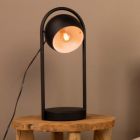 Hliníková industriální stolní lampa černá, Jasin, s vypínačem