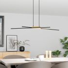 Hliníkové moderní závěsné světlo černé, Leintje, 13W, LED 3000 K
