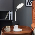 Plastová stolní lampa bílá, Vinnie, 2,1W, LED nastavitelný od teplé po studenou bílou, s 3stupňovým stmíváním