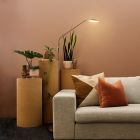Moderní stojací čtecí lampa mosazná, Salvador, 5W, LED 3000 K, s vypínačem