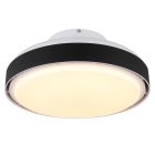Černý moderní stropní ventilátor z plastu, Madhavi, 40W, nastavitelný LED s teplým až studeným bílým světlem, s dálkovým ovládáním