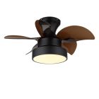 Stropní ventilátor v niklovém provedení, Mahmut, 22W, bílý vypínač, LED, s dálkovým ovládáním