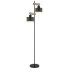 Kovová moderní stojací lampa černá, Riemmer, s vypínačem