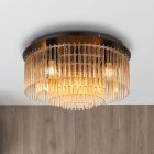 Skleněné designové stropní svítidlo jantarové, Genelva