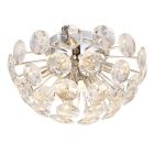 Křišťálové designové stropní svítidlo chromové, Viresh