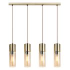 Skleněné designové závěsné světlo jantarové, Xena