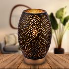 Kovová moderní stolní lampa černá, Bilboa