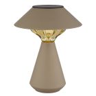 Plastová moderní solární venkovní stolní lampa hnědá, Nasr, 0,1W, LED 3000 K, IP44, s vypínačem