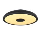 Plastové moderní stropní světlo černé, Musica, 18W, LED RGBW, IP44, s dálkovým ovládáním