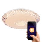 Kovové moderní chytré stropní svítidlo bílé, Taylan, 40W, LED nastavitelný od teplé po studenou bílou