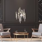 Hliníkové designové nástěnné světlo chromové, Lanah