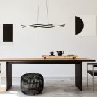 Hliníkové designové závěsné světlo černé, Geerten, 35W, LED 3000 K
