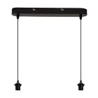 Hliníkové stropní svítidlo bez stínidla černé, Rika