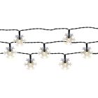 Solární zahradní osvětlení Sněhové vločky 50 LED teplá bílá