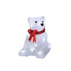3D vánoční figurka Ijsbeer, akryl, průhledná, integrované LED 3W 4000K (bílá)