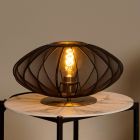 Černá stolní lampa moderní, Corina, s vypínačem