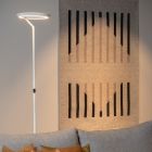 Bílá stojací lampa moderní, Celeste, 21W, LED 2700 K, s dotykovým stmívačem
