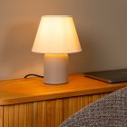 Keramická stolní lampa béžová, Macia, s vypínačem