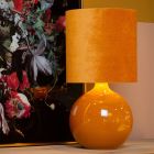 Žlutá stolní lampa retro, Esterad, s vypínačem