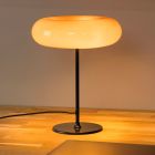 Oranžová stolní lampa retro, Sentino, s vypínačem