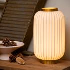 Bílá stolní lampa retro, Gosse, s vypínačem