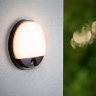 Černé nástěnné světlo do koupelny moderní, Hups Ir, 10W, LED 3000 K, IP54