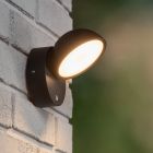 Černé venkovní nástěnné světlo se soumrakovým čidlem moderní, Finn, 12W, LED 3000 K, IP54
