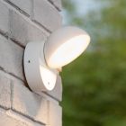 Bílé venkovní nástěnné světlo se soumrakovým čidlem moderní, Finn, 12W, LED 3000 K, IP54
