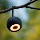 Černé nabíjecí nástěnné světlo moderní, Lunex, 2W, LED 3000 K, IP54, s vypínačem