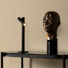 Černá nabíjecí stolní lampa moderní, Antrim, 2,2W, LED 2700 K, IP54, s dotykovým stmívačem
