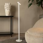 Bílá nabíjecí stojací lampa moderní, Antrim, 2,2W, LED 2700 K, IP54, s dotykovým stmívačem