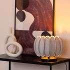 Šedá stolní lampa moderní, Spencer, s vypínačem