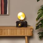 Černá stolní lampa retro, Extravaganza Camera, s vypínačem