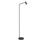Černá nabíjecí stojací lampa moderní, Stirling, 3W, LED 2700 K, s dotykovým stmívačem