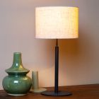 Béžová stolní lampa rustikální, Maya, s vypínačem