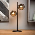Černá stolní lampa retro, Tycho, s vypínačem