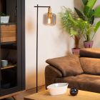 Šedá stojací lampa moderní, Joanet, s vypínačem