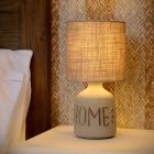 Keramická stolní lampa šedá, Cosby, s vypínačem