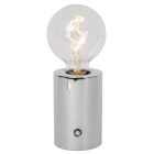 Chromová nabíjecí stolní lampa moderní, Vivo, s dotykovým stmívačem