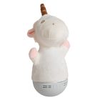 Bílá stolní lampa do dětského pokoje moderní, Dolly, 3W, LED RGB, s vypínačem