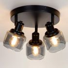 Černé stropní bodové světlo klasické, Bjorn