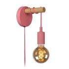 Růžová nástěnná lampa do dětského pokoje moderní, Paulien, s vypínačem