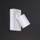 Bílé nástěnné bodové světlo moderní, Nigel, s vypínačem
