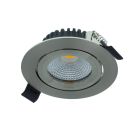 Stříbrný downlight hliníkový, Wimke, 5W, LED 2700 K, IP44