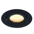 Černé podhledové světlo hliníkové, Wimke, 5W, LED 3000 K, IP44